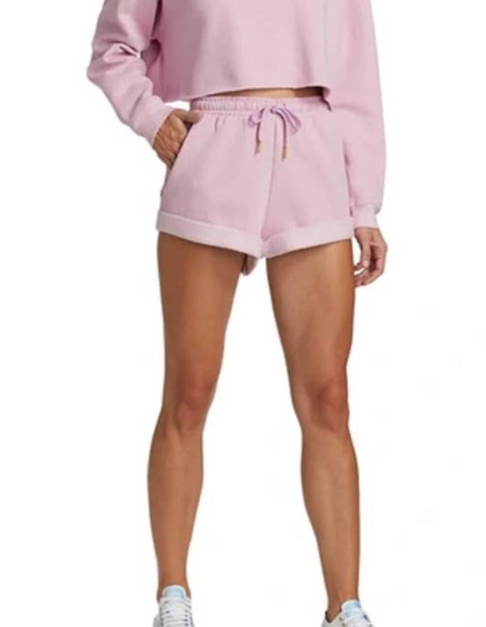 We Wore What Cozy Lilac Pull On Sweat Short - XS